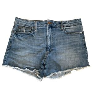 Joe's Jeans Light Blue Distressed Frayed-Hem Denim Shorts